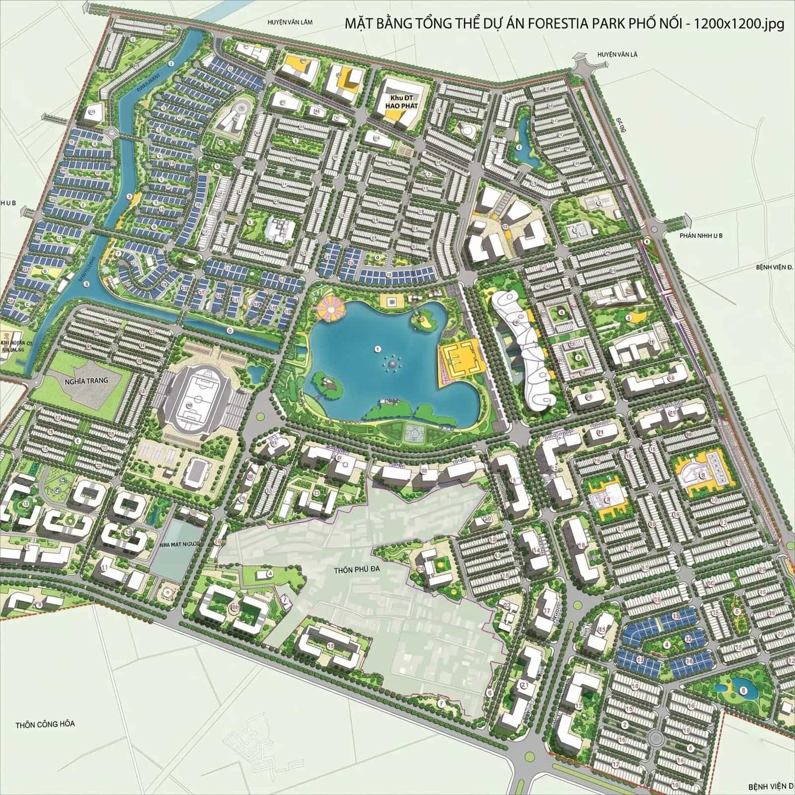 Mặt bằng tổng thể Forestia Park Phố Nối